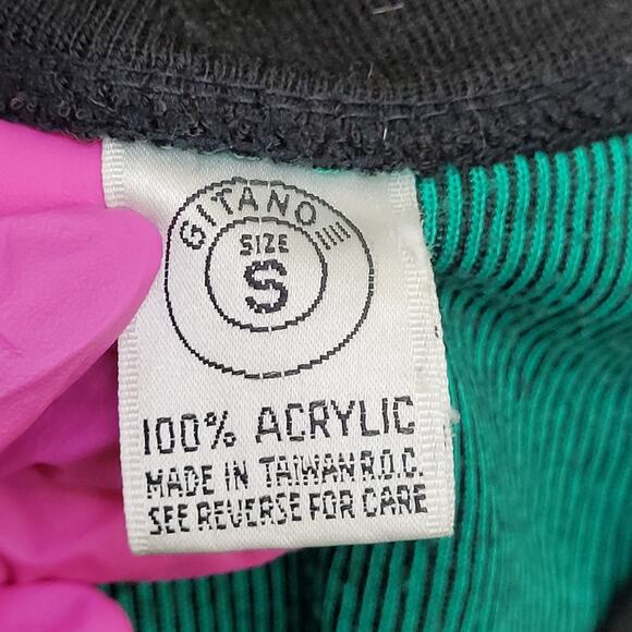 Vintage Gitano Cardigan Womens Small 22x26 Baggy Blue-Green 90s Y2K - Picture 12 of 13